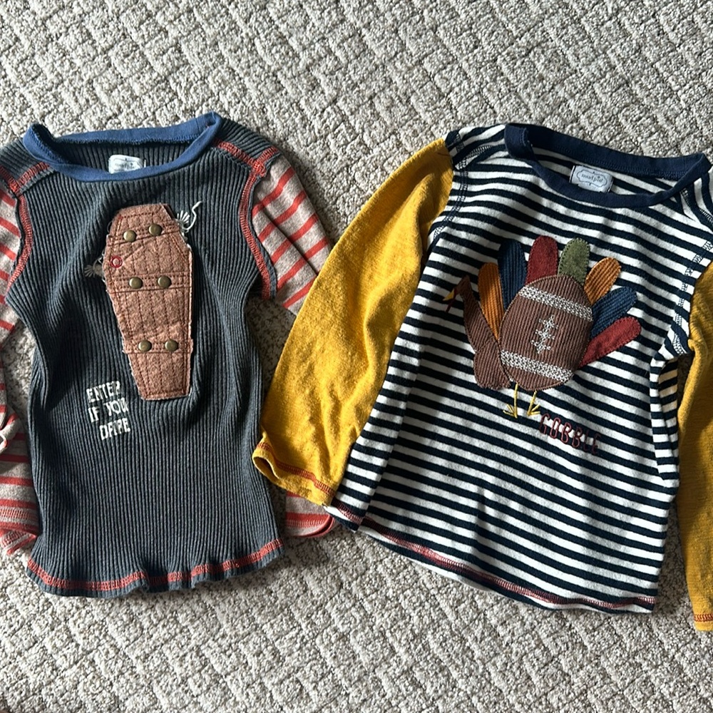 Halloween and Thanksgiving Mudpie Shirts